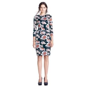 Tory Burch Silk Floral Print Sheila Midi Dress XL Sheath dress